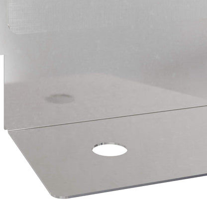 Lawn Edging 10 pcs 102 x 4 x 4 cm Steel Silver