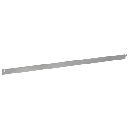 Lawn Edging 10 pcs 102 x 4 x 4 cm Steel Silver