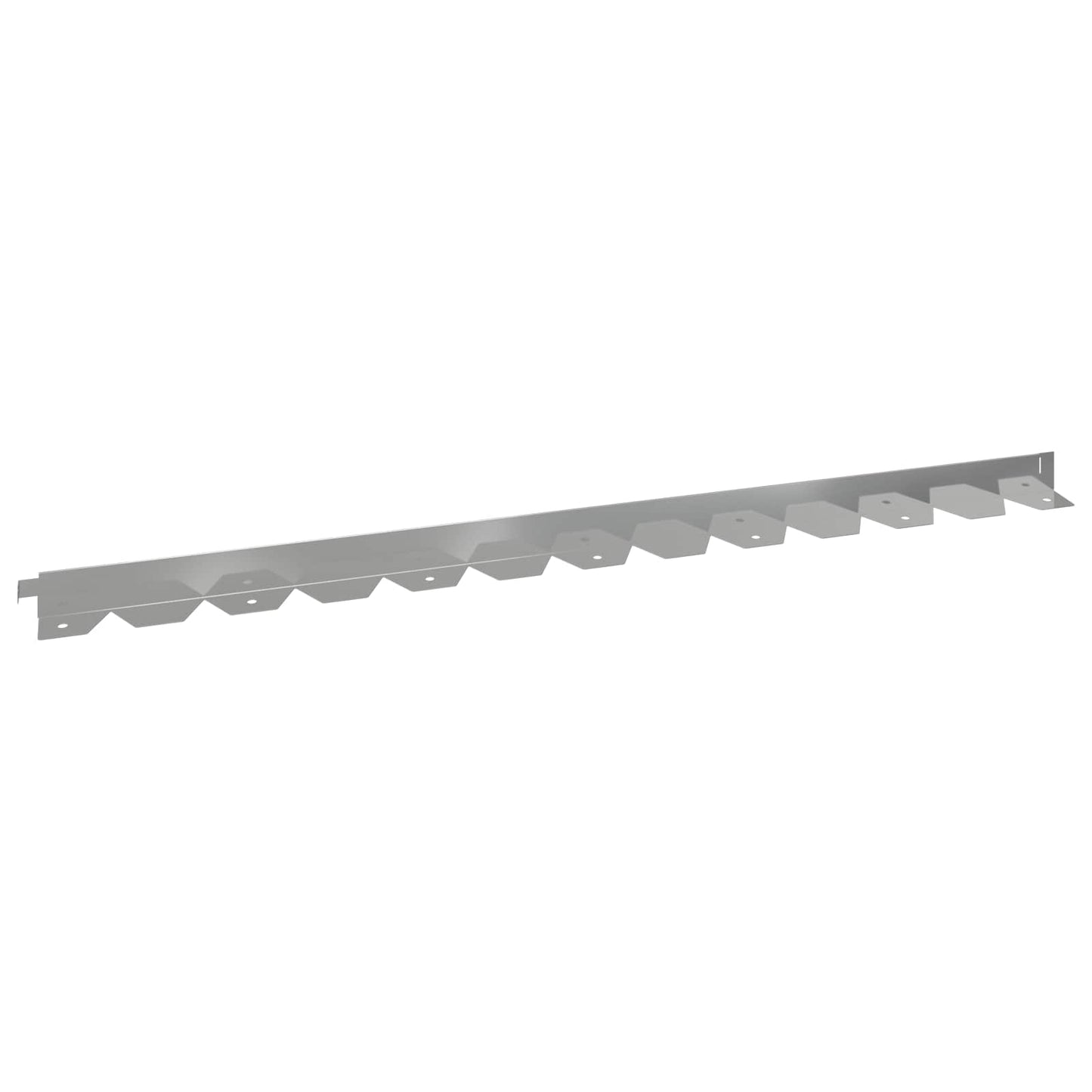 Lawn Edging 10 pcs 102 x 4 x 4 cm Steel Silver