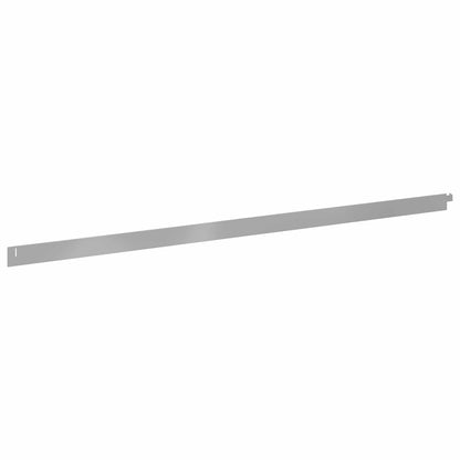 Lawn Edging 20 pcs 102 x 4 x 4 cm Steel Silver