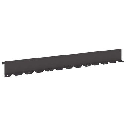 Lawn Edging 10 pcs 102 x 10 x 4 cm Steel Black