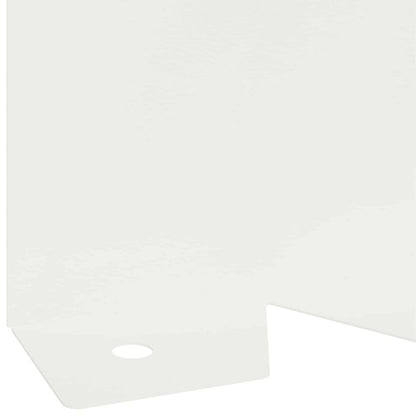 Lawn Edging 10 pcs 102 x 10 x 4 cm Steel White