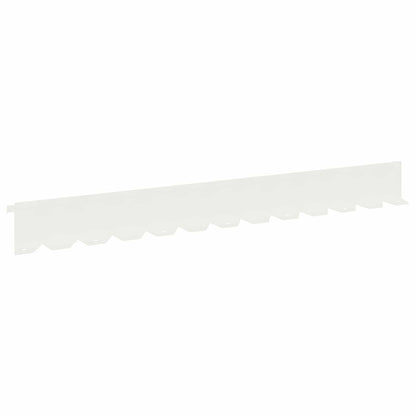 Lawn Edging 20 pcs 102 x 10 x 4 cm Steel White