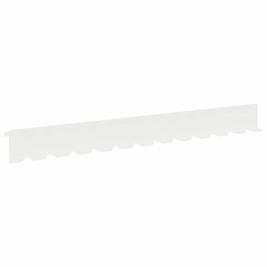Lawn Edging 20 pcs 102 x 10 x 4 cm Steel White