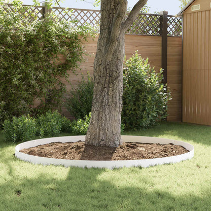 Lawn Edging 30 pcs 102 x 10 x 4 cm Steel White