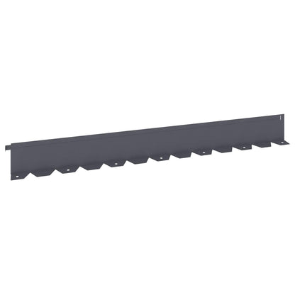 Lawn Edging 10 pcs 102 x 10 x 4 cm Steel Anthracite