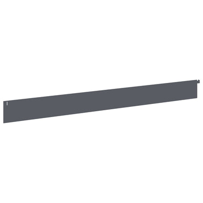 Lawn Edging 30 pcs 102 x 10 x 4 cm Steel Anthracite