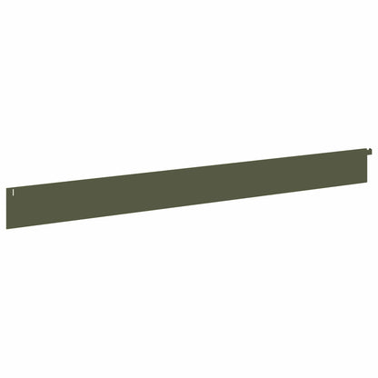 Lawn Edging 20 pcs 102 x 10 x 4 cm Steel Olive Green