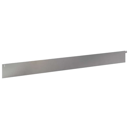 Lawn Edging 20 pcs 102 x 10 x 4 cm Steel Silver