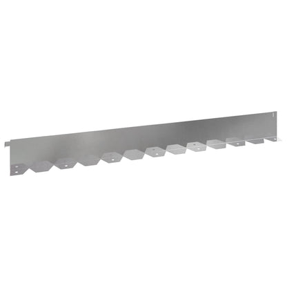 Lawn Edging 30 pcs 102 x 10 x 4 cm Steel Silver