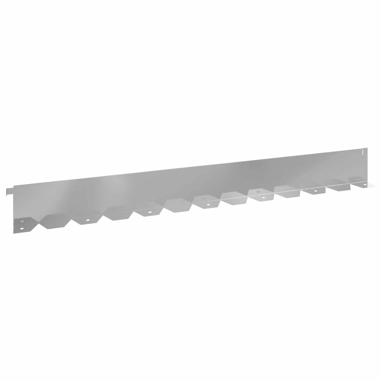 Lawn Edging 10 pcs 102 x 10 x 4 cm Steel Silver