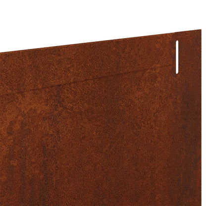 Lawn Edging 30 pcs 102 x 10 x 4 cm Steel Rusty