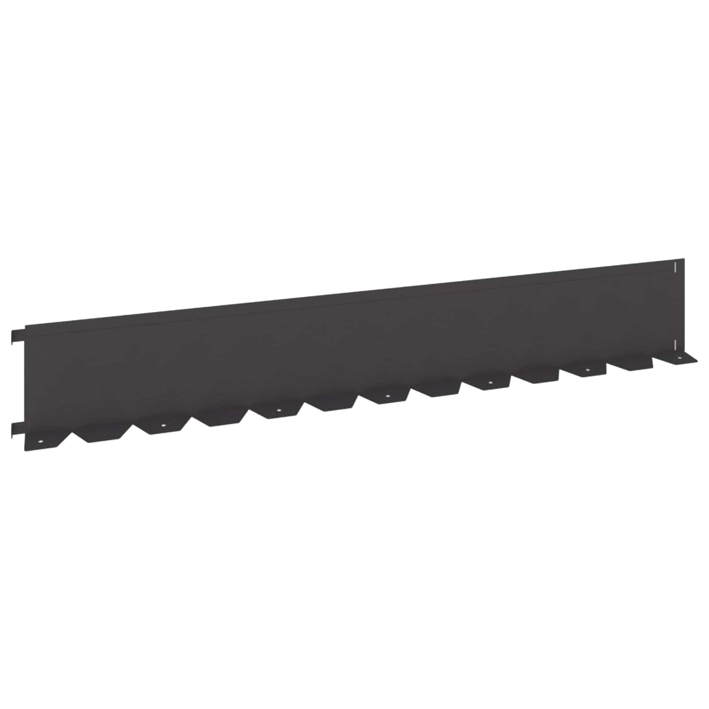Lawn Edging 20 pcs 102 x 15 x 4 cm Steel Black