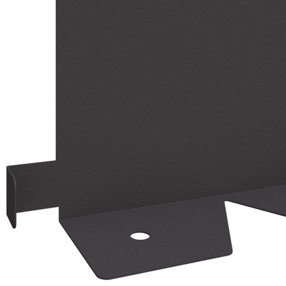 Lawn Edging 30 pcs 102 x 15 x 4 cm Steel Black