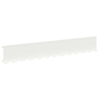Lawn Edging 20 pcs 102 x 15 x 4 cm Steel White