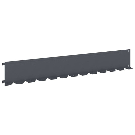 Lawn Edging 20 pcs 102 x 15 x 4 cm Steel Anthracite