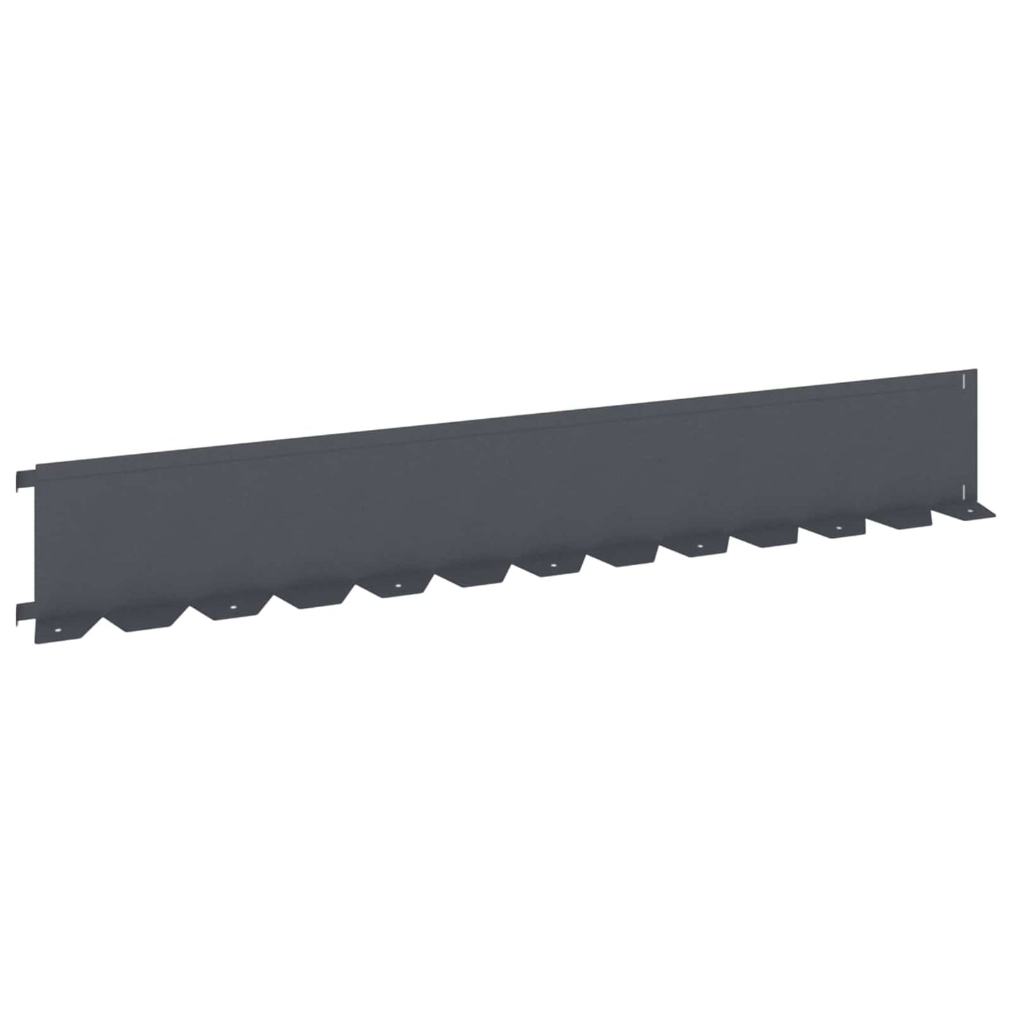 Lawn Edging 30 pcs 102 x 15 x 4 cm Steel Anthracite