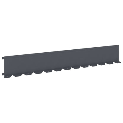 Lawn Edging 30 pcs 102 x 15 x 4 cm Steel Anthracite