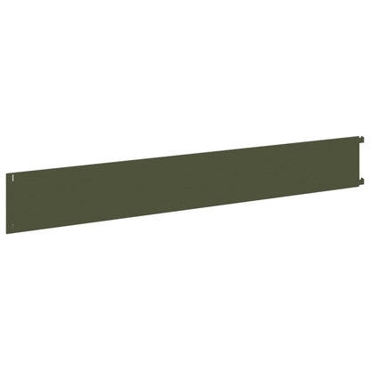 Lawn Edging 20 pcs 102 x 15 x 4 cm Steel Olive Green