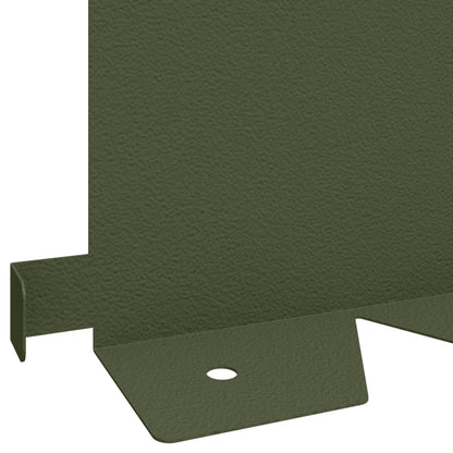 Lawn Edging 30 pcs 102 x 15 x 4 cm Steel Olive Green