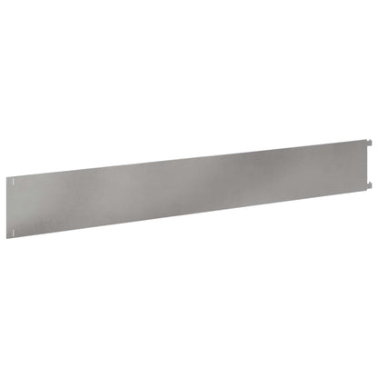 Lawn Edging 20 pcs 102 x 15 x 4 cm Steel Silver