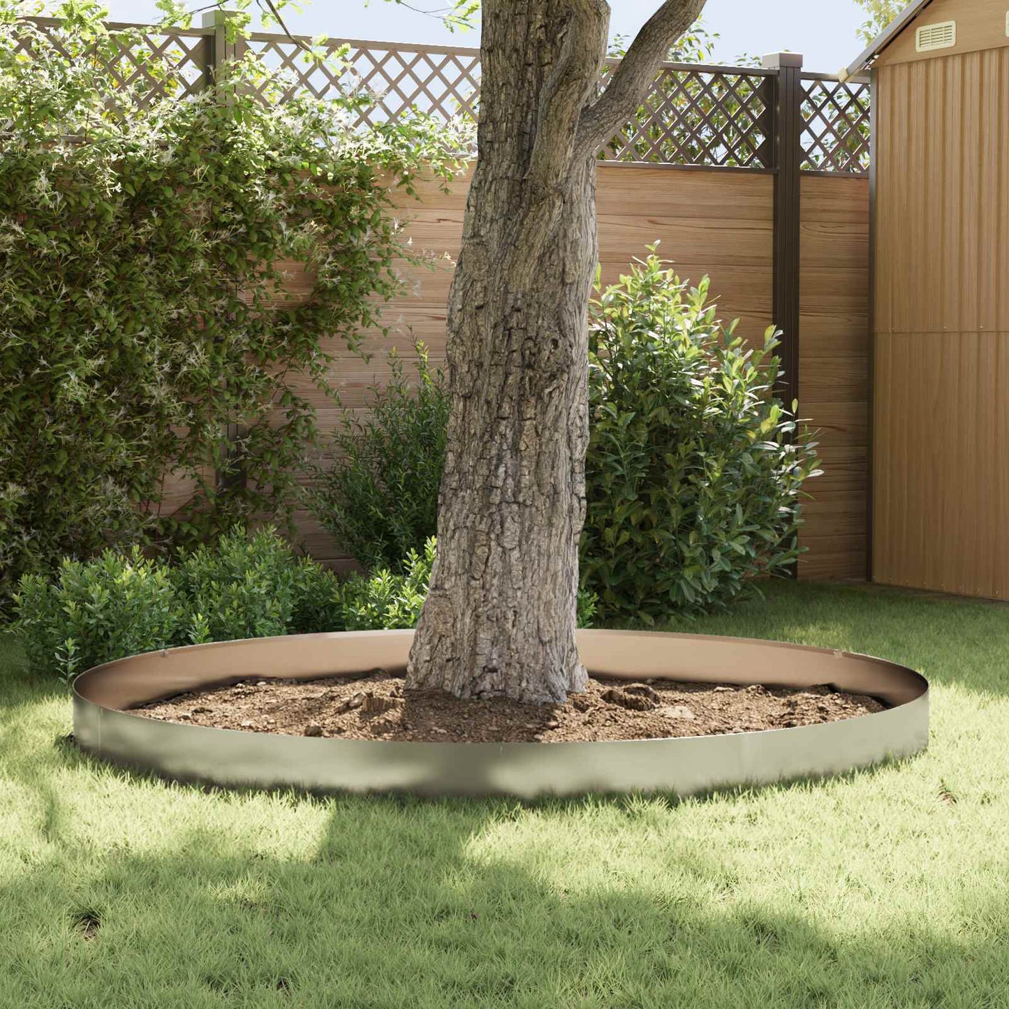 Lawn Edging 30 pcs 102 x 15 x 4 cm Steel Silver