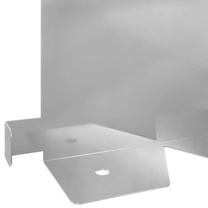Lawn Edging 20 pcs 102 x 15 x 4 cm Steel Silver