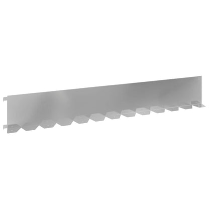 Lawn Edging 20 pcs 102 x 15 x 4 cm Steel Silver