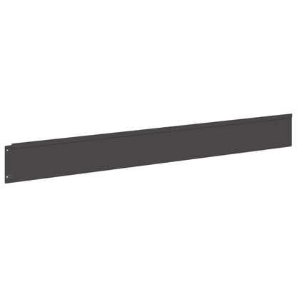 Lawn Edging 30 pcs 100 x 12 cm Steel Black