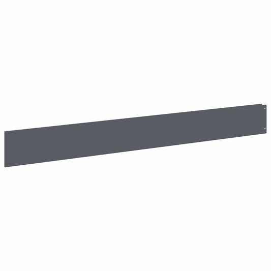 Lawn Edging 20 pcs 100 x 12 cm Steel Anthracite