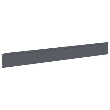 Lawn Edging 50 pcs 100 x 12 cm Steel Anthracite