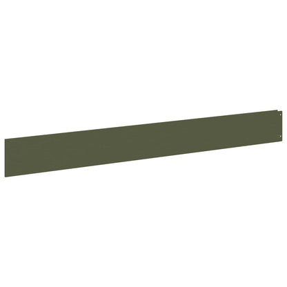 Lawn Edging 20 pcs 100 x 12 cm Steel Olive Green