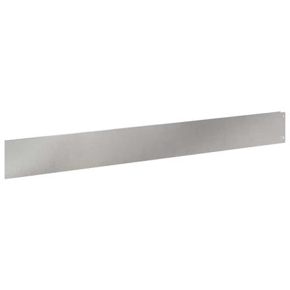 Lawn Edging 50 pcs 100 x 12 cm Steel Silver