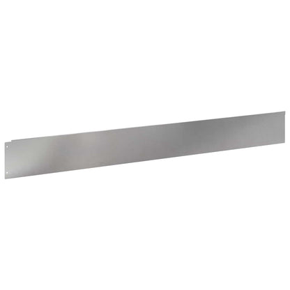 Lawn Edging 50 pcs 100 x 12 cm Steel Silver