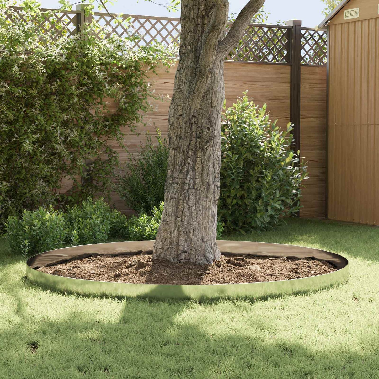 Lawn Edging 10 pcs 100 x 12 cm Steel Silver