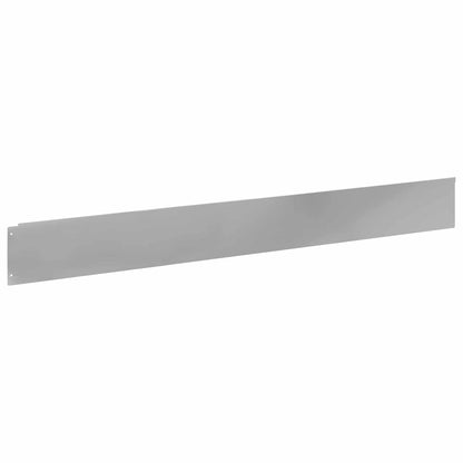 Lawn Edging 30 pcs 100 x 12 cm Steel Silver
