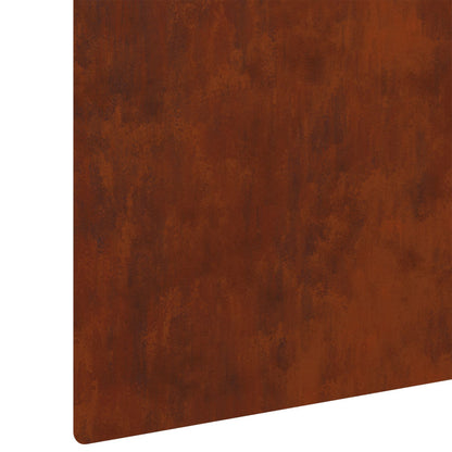 Lawn Edging 10 pcs 100 x 12 cm Steel Rusty
