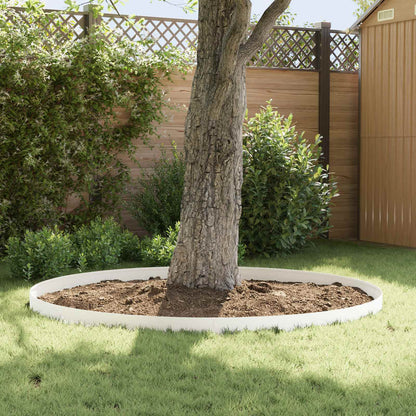 Lawn Edging 10 pcs 100 x 15 cm Steel White