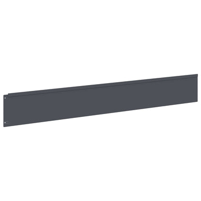 Lawn Edging 10 pcs 100 x 15 cm Steel Anthracite