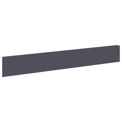 Lawn Edging 20 pcs 100 x 15 cm Steel Anthracite