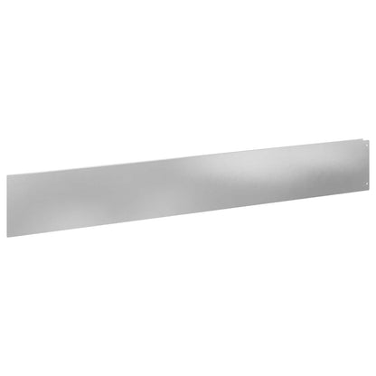 Lawn Edging 20 pcs 100 x 15 cm Steel Silver