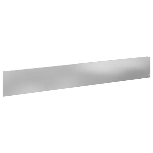 Lawn Edging 30 pcs 100 x 15 cm Steel Silver
