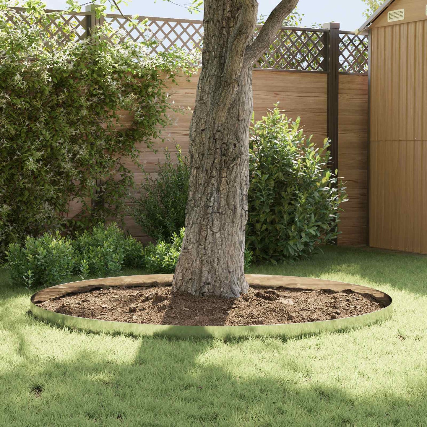 Lawn Edging 30 pcs 100 x 15 cm Steel Silver