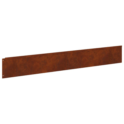 Lawn Edging 30 pcs 100 x 15 cm Steel Rusty