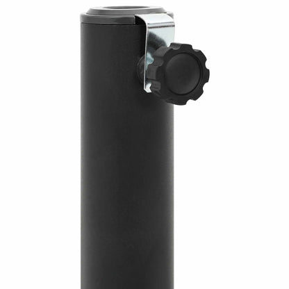 Parasol Base Cross Frame Black Steel for 25–50 mm Pole