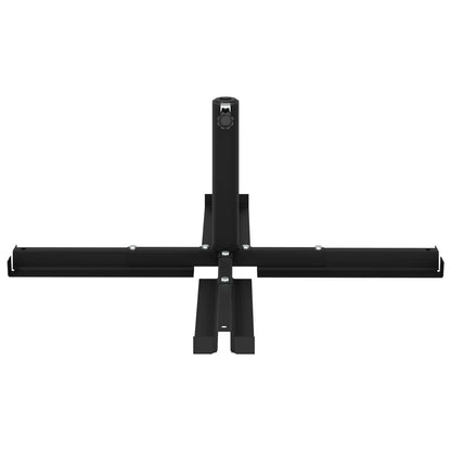 Parasol Base Cross Frame Black Steel for 25–50 mm Pole