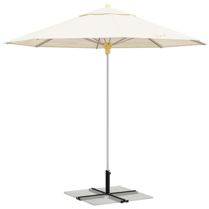 Parasol Base Cross Frame Black Steel for 25–50 mm Pole
