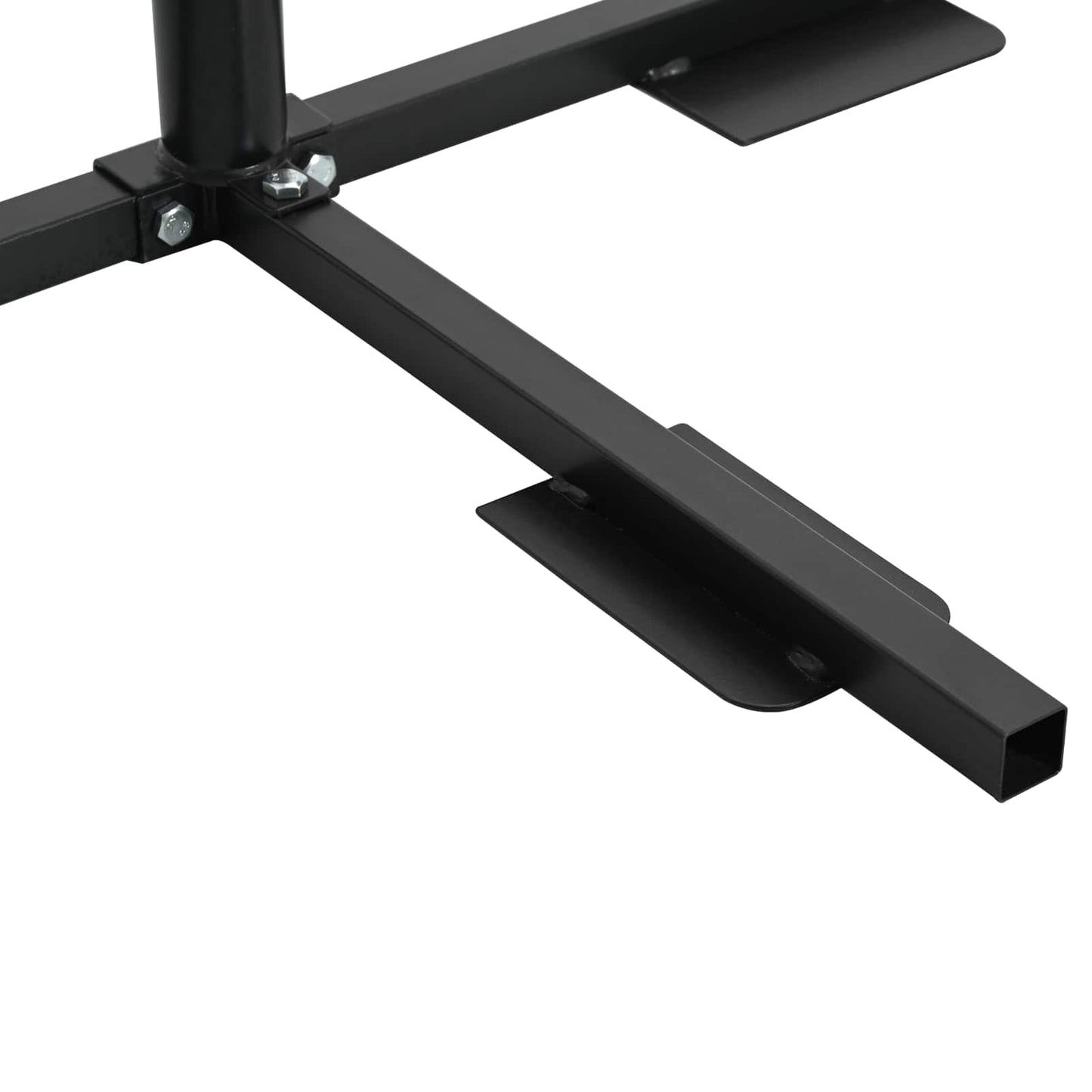 Half Parasol Base Frame Black Steel for 32-38 mm Pole