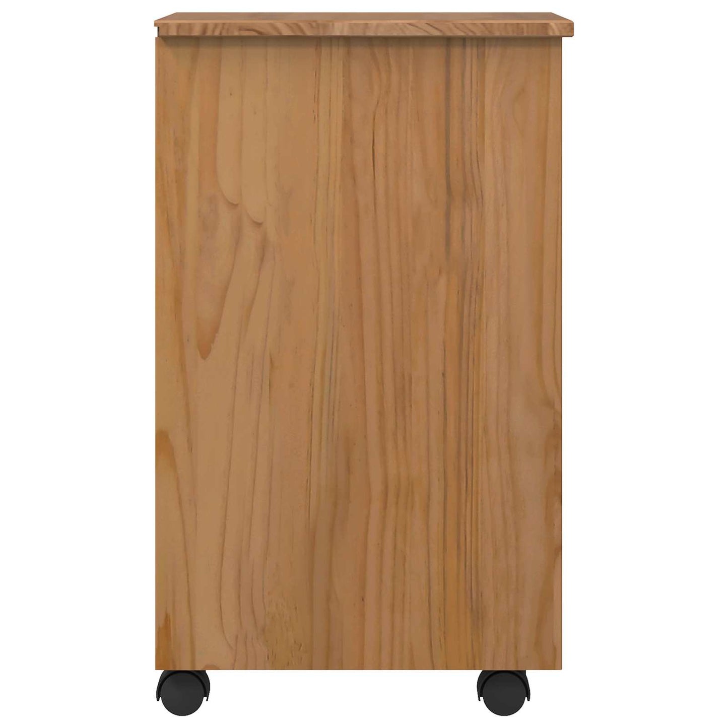 Rolling Cabinet with Drawers CORONA Honey Brown