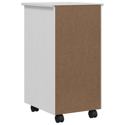 Rolling Cabinet with Drawers CORONA White